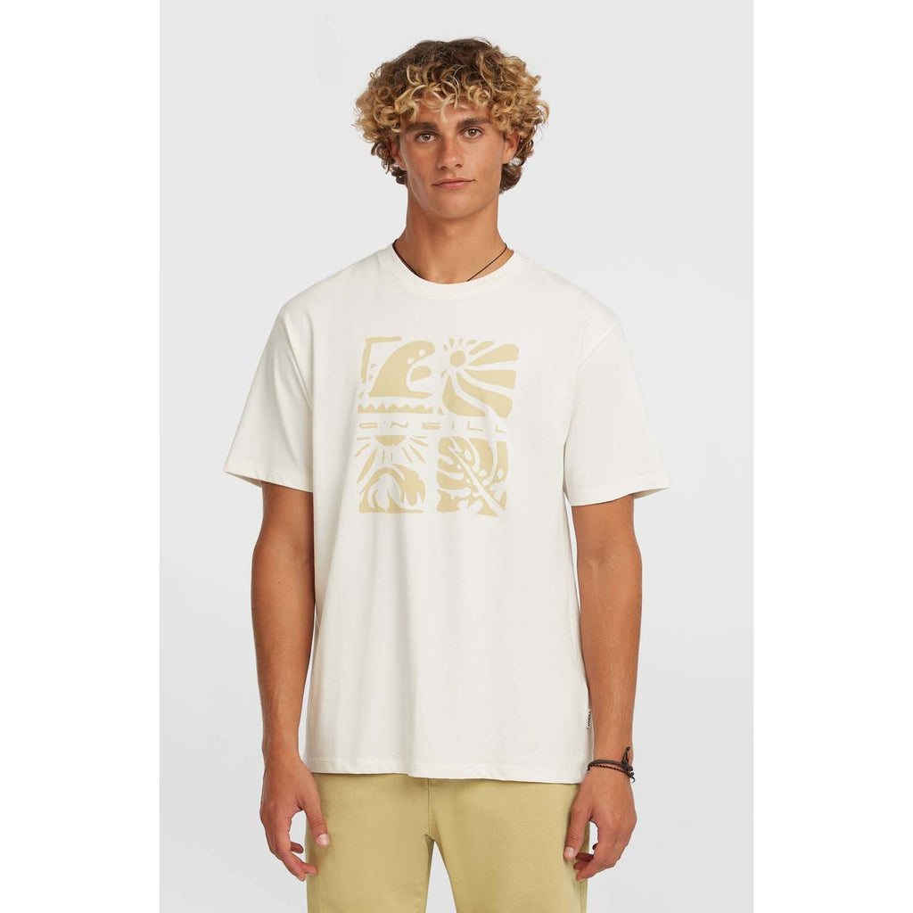Melange Front Print T-shirt strand