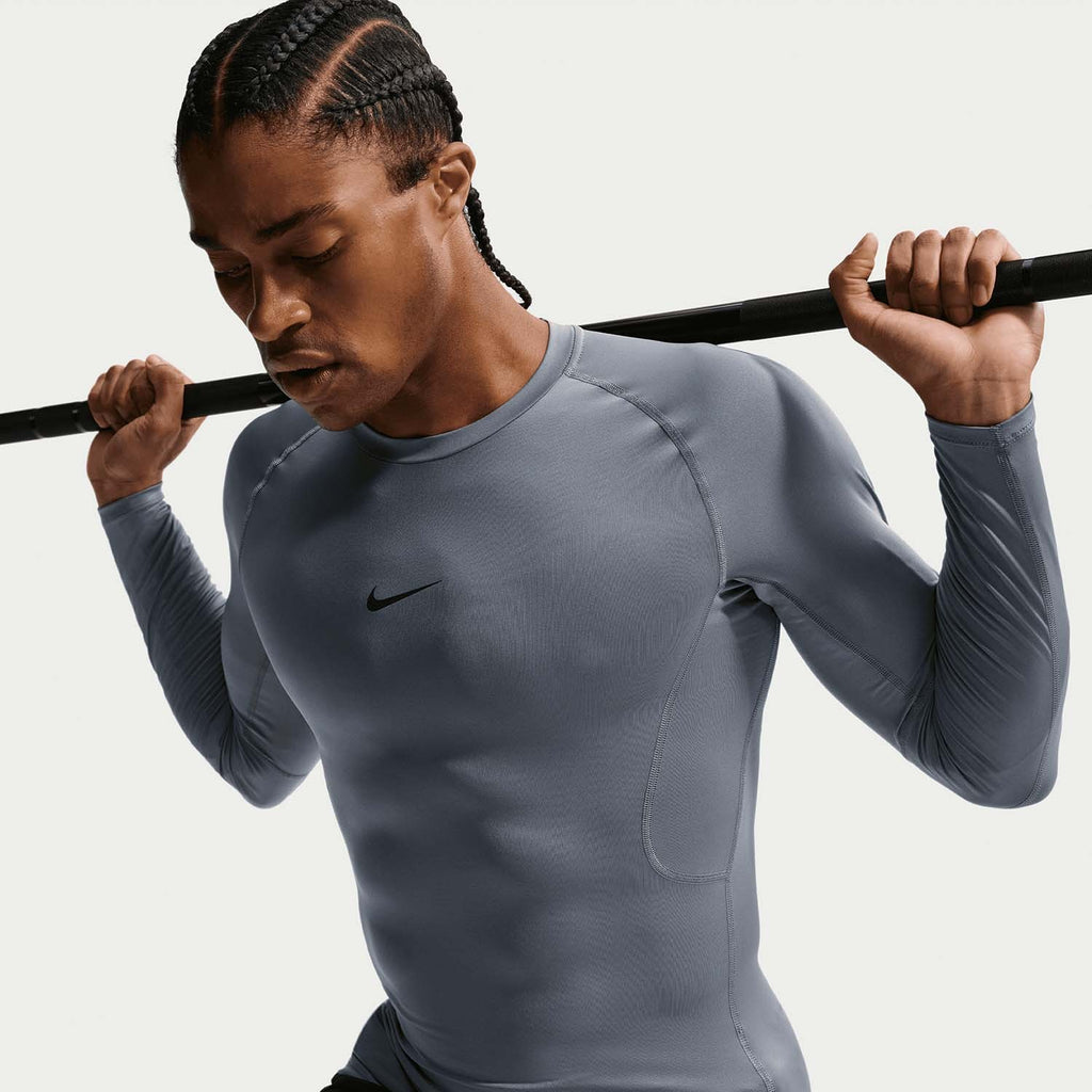 pro dri-fit men's strakke fitnesstop met lange mouwen