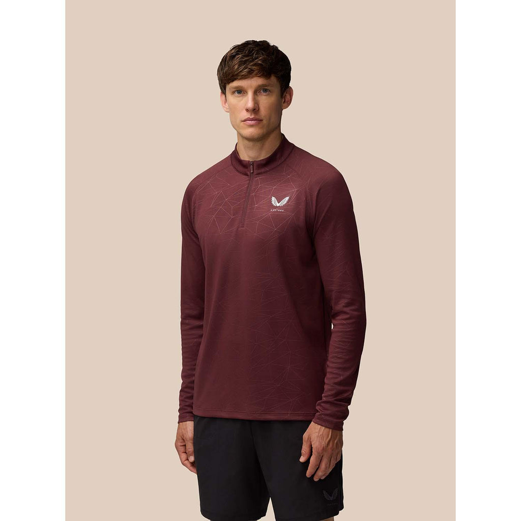 Aop 1/4 Zip Ls Top