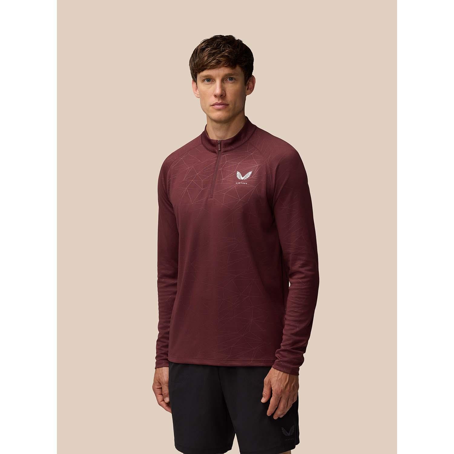 Aop 1/4 Zip Ls Top