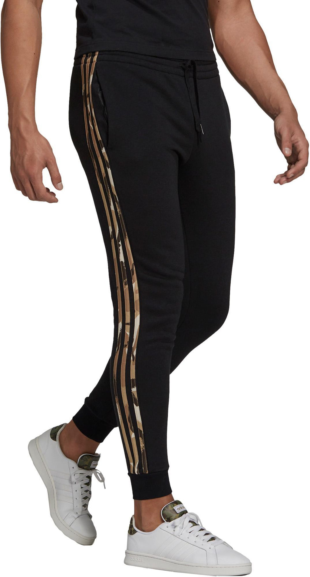 Essentials Fleece Camo-Print broek