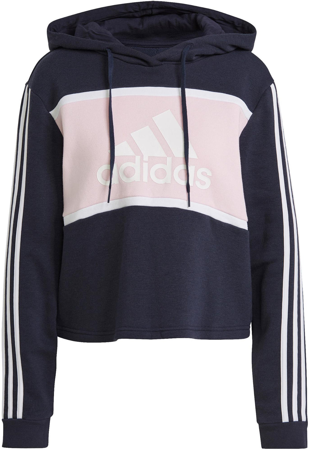 Essentials Logo Colorblock Fleece Cropped Hoodie