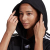 Essentials Loose-Cut 3-Stripes Cropped Hoodie