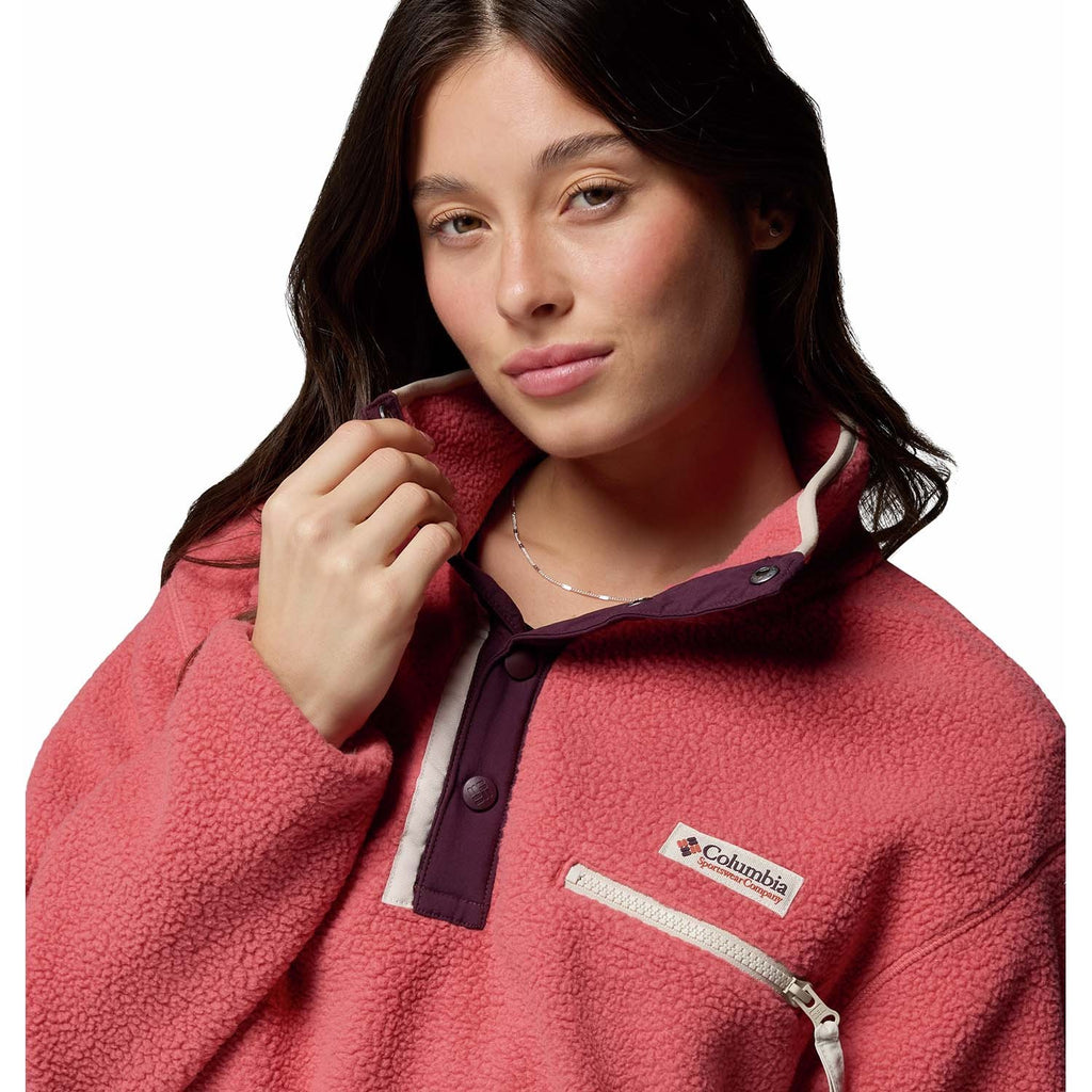 helvetia ii cropped half snap fleece vest