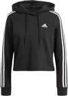 Essentials 3-Stripes Cropped Hoodie