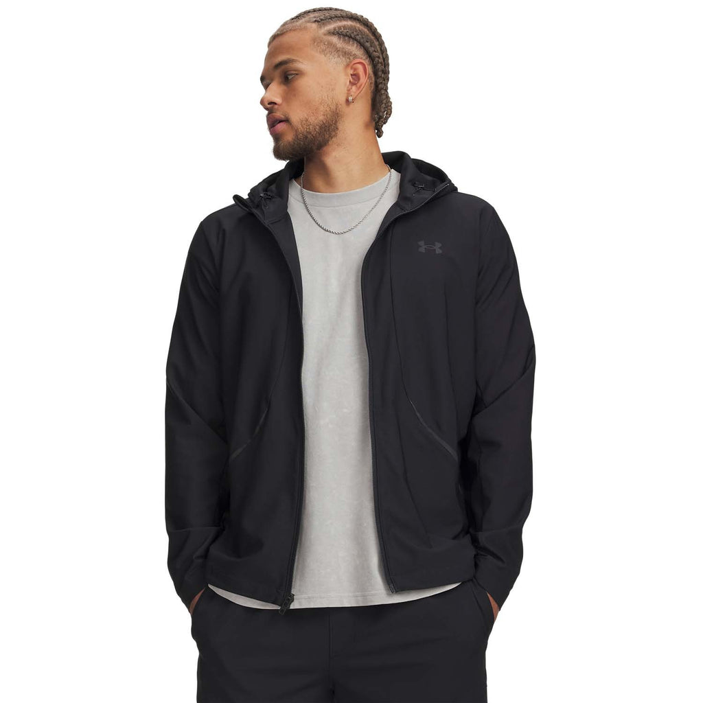 ua unstoppable woven jacket-blk