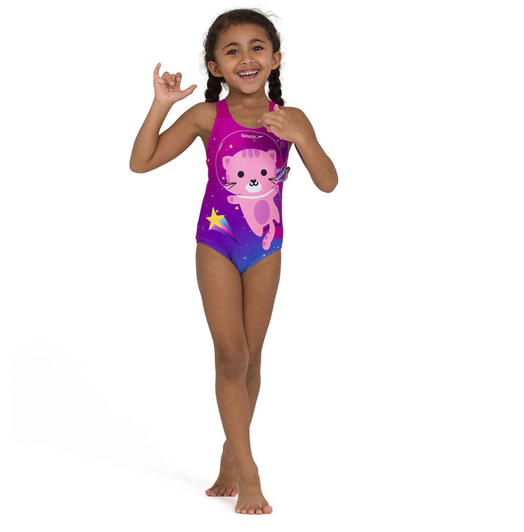 Dig Placem Appliq Swimsuit Pur/pin