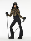lynx ski suit faux fur