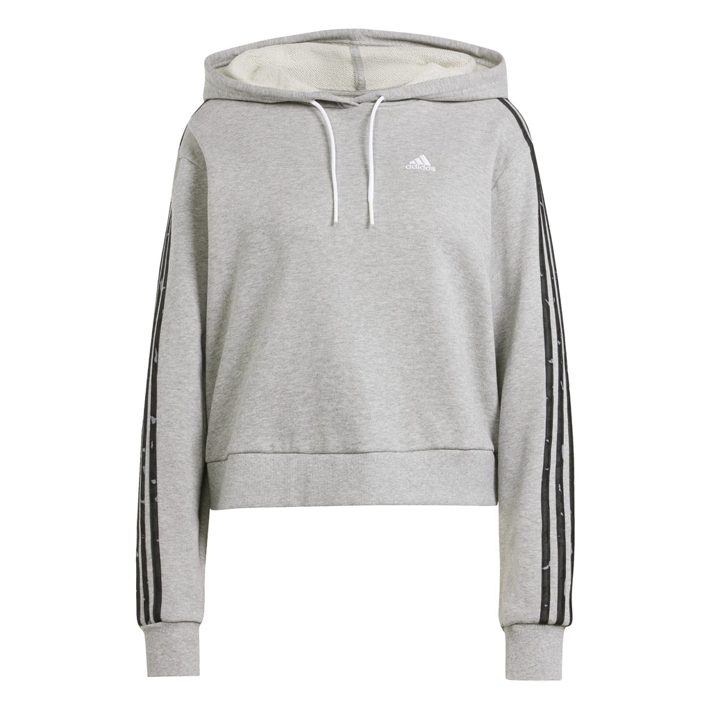 Essentials 3-Stripes Animal Print Relaxed hoodie