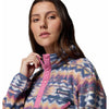 helvetia printed cropped half snap vest