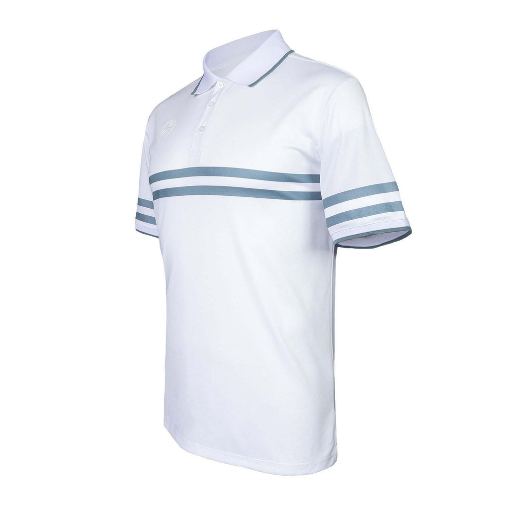 men printed stripe polo