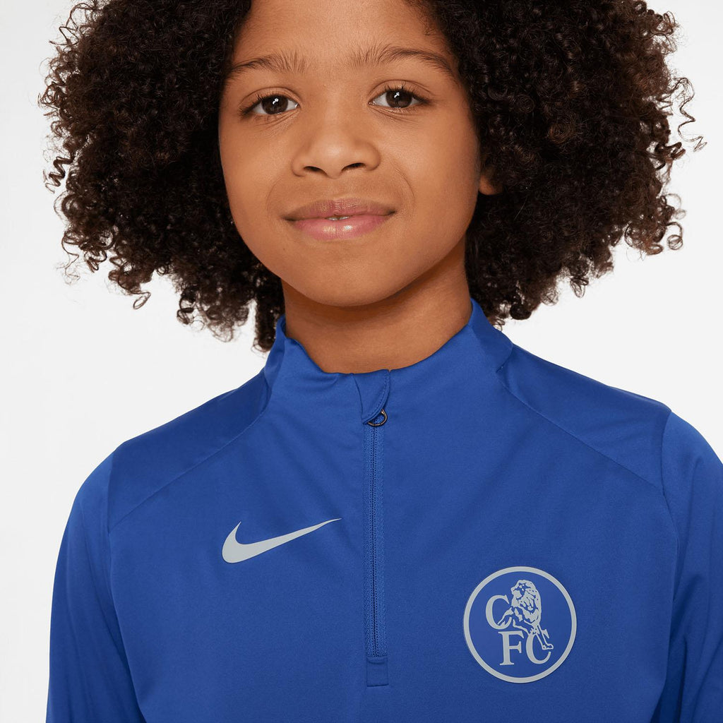 Chelsea FC Strike Third Big Kids' Dri-FIT Total 90 Soccer Knit Drill Top