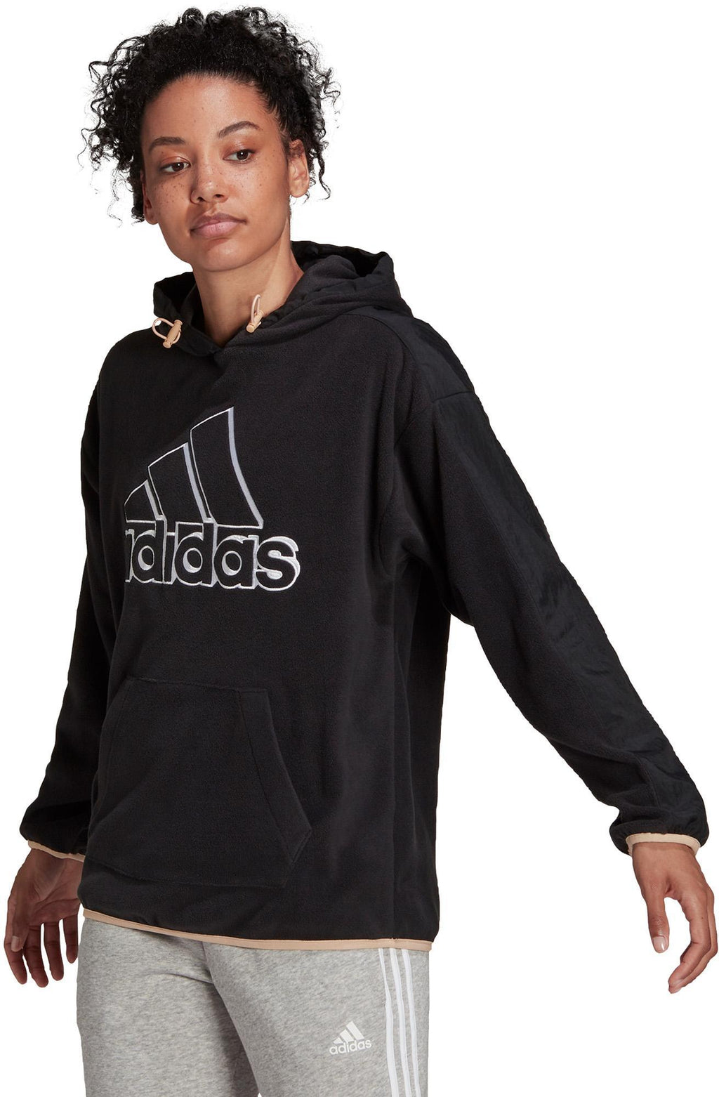 Brand Love Giant Logo Polar Fleece hoodie