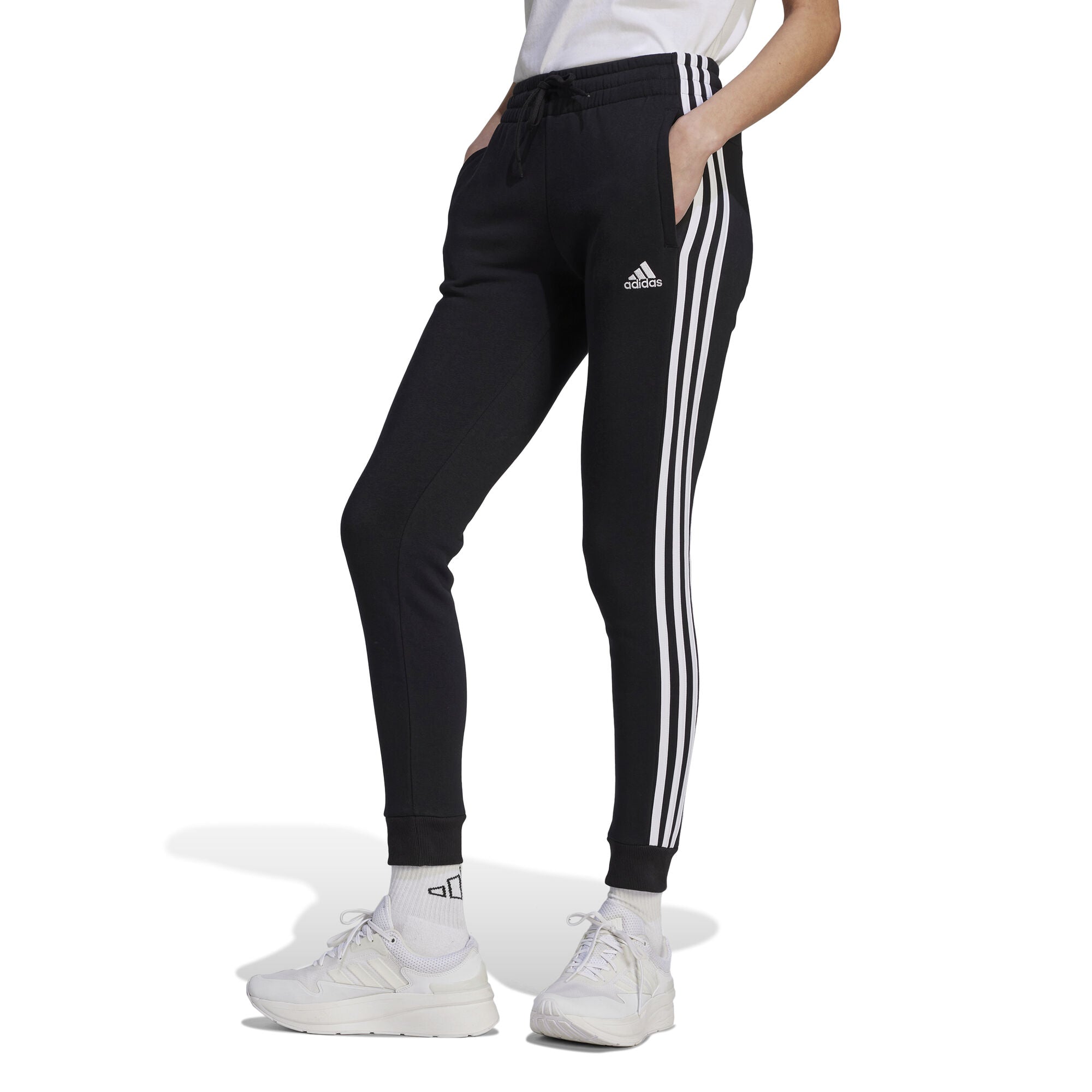 Essentials 3-Stripes Fleece broek