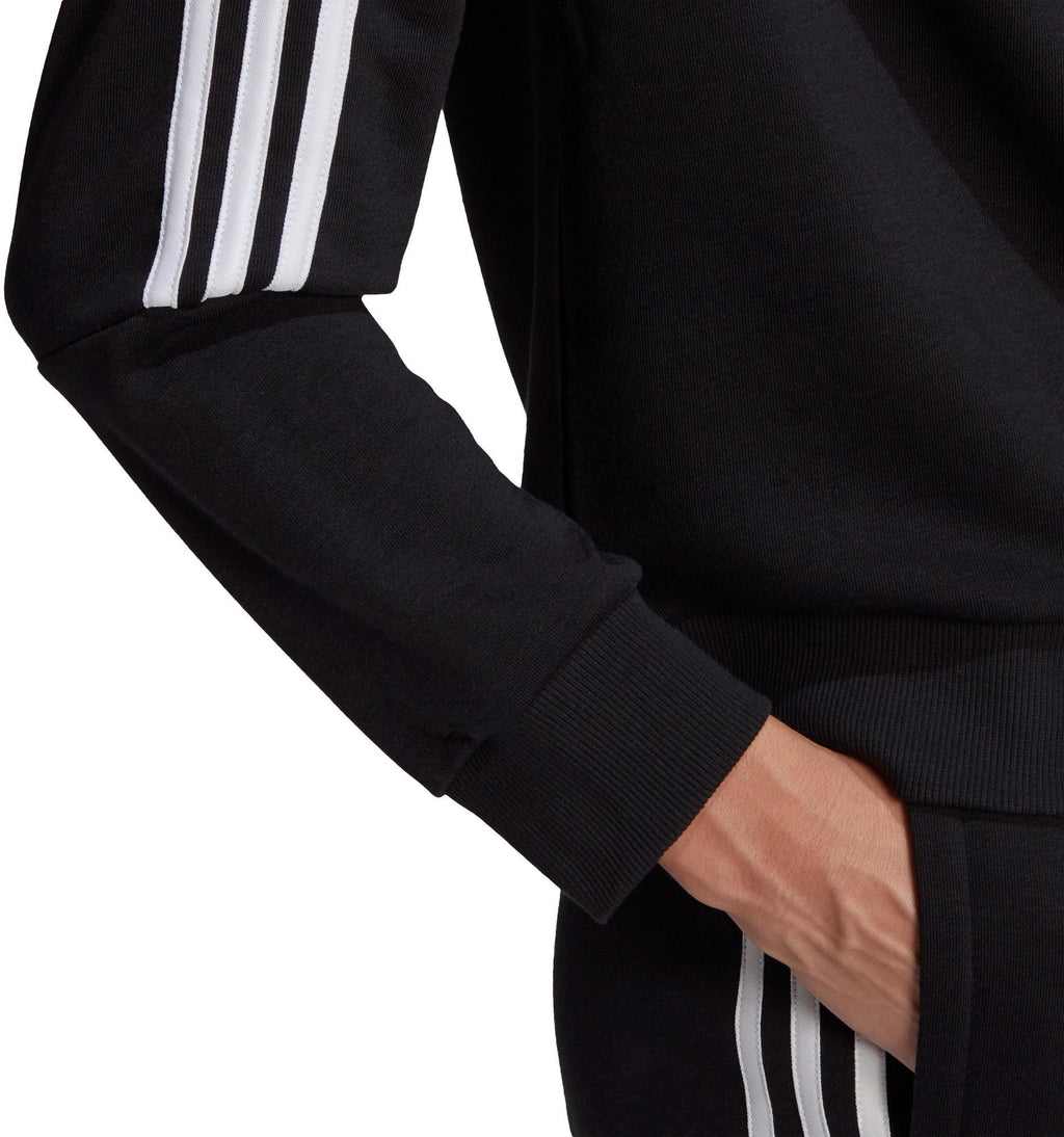 Essentials Loose-Cut 3-Stripes Cropped Hoodie