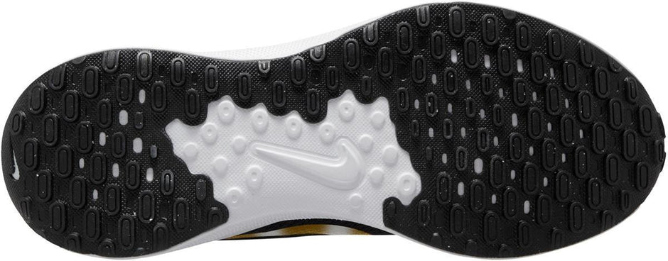 Nike Revolution 7 Women's Road Runn, BLACK/METALLIC GOLD-WHITE-DK SMOKE, 11.5
