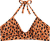 Leopard spots twist bikinitop
