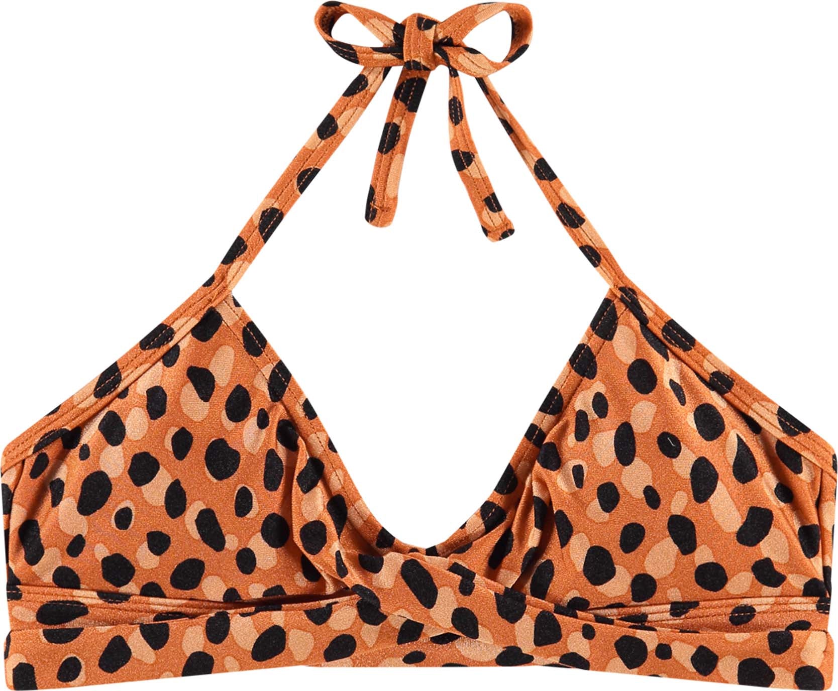 Leopard spots twist bikinitop