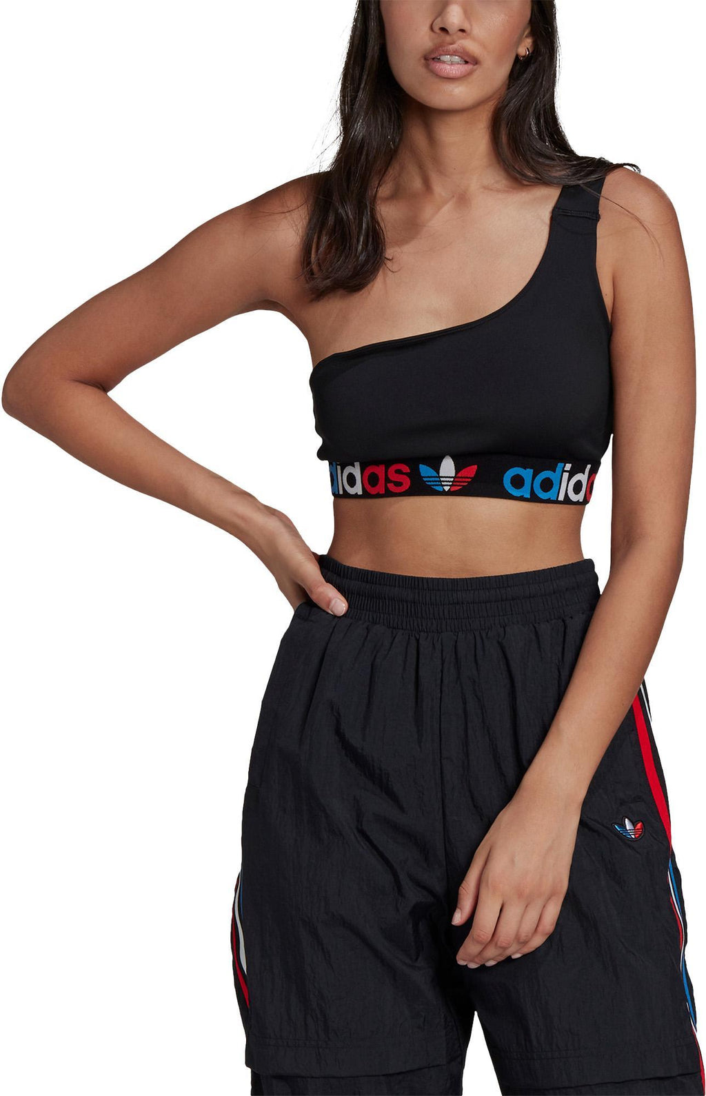 Adicolor Tricolor Primeblue Asymmetric One-Shoulder Top