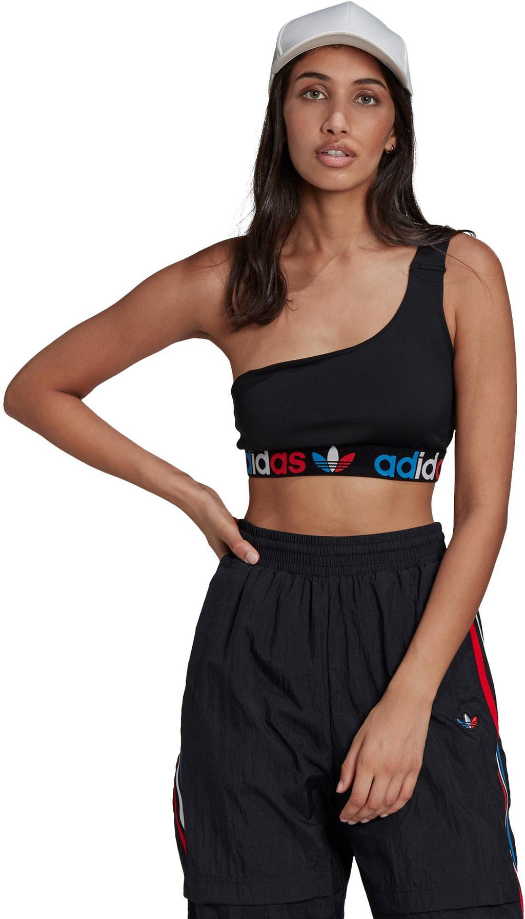 Adicolor Tricolor Primeblue Asymmetric One-Shoulder Top