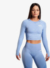long sleeve seamless crop top