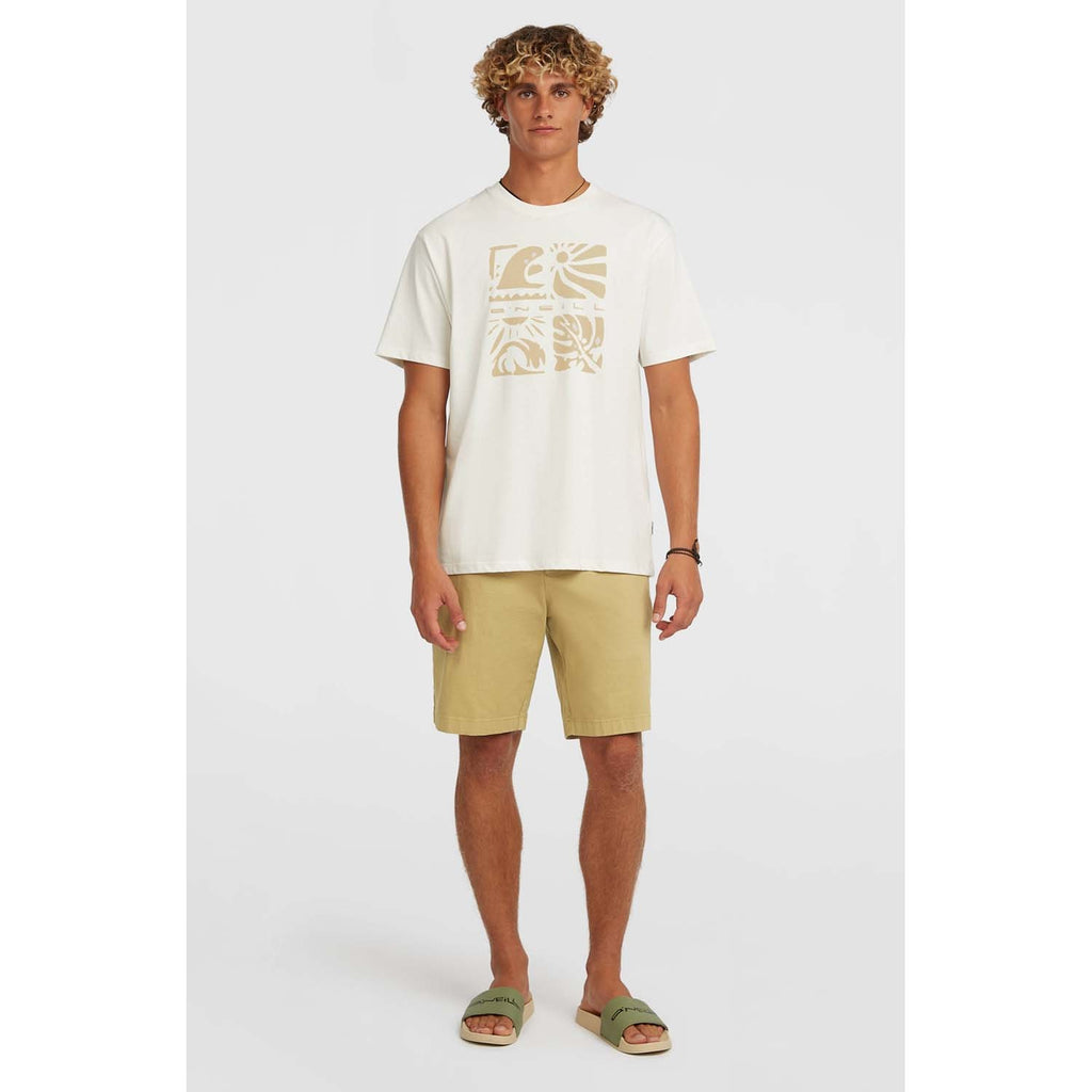 Melange Front Print T-shirt strand