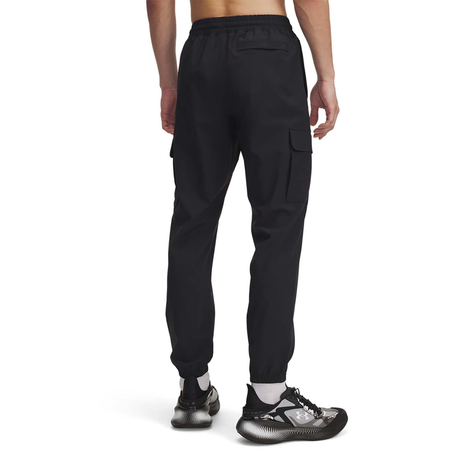 ua vibe woven cargo pants-blk