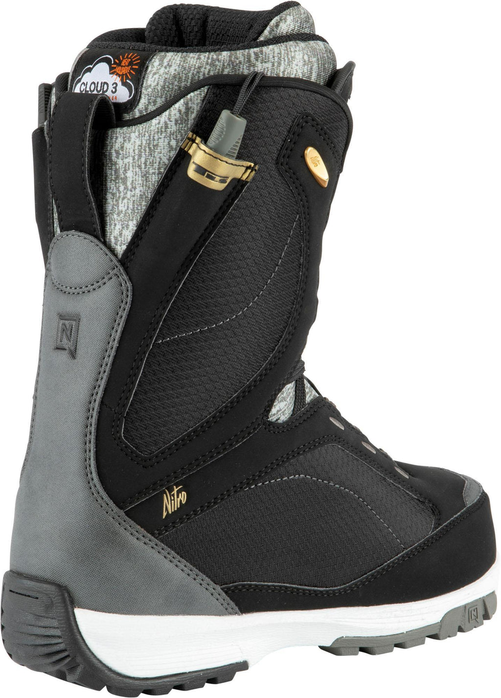 Nitro Boots Wmns Monarch Tls Bk/wh/gr