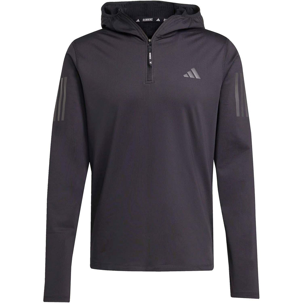 Own The Run Winterized Hoodie Met Halve Rits