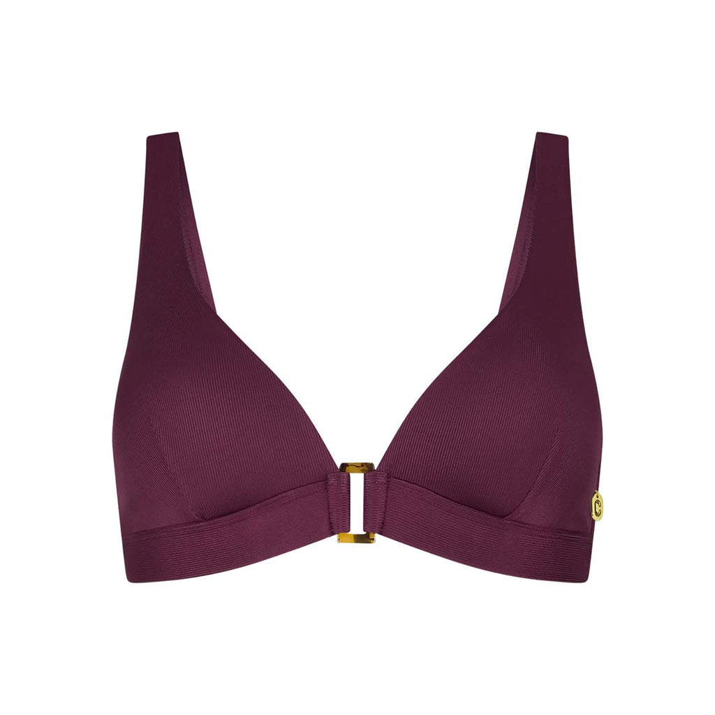 bikini top triangle buckle push-up