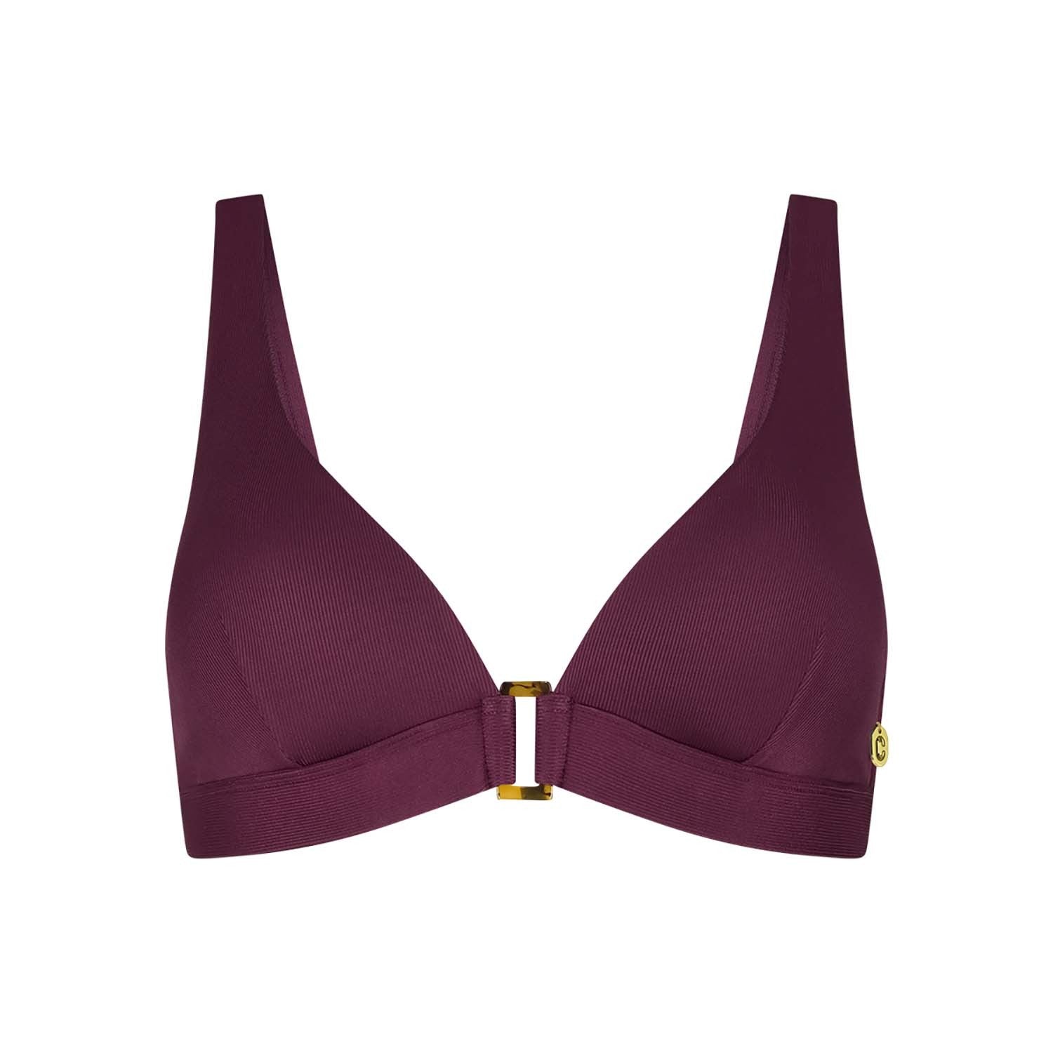 bikini top triangle buckle push-up