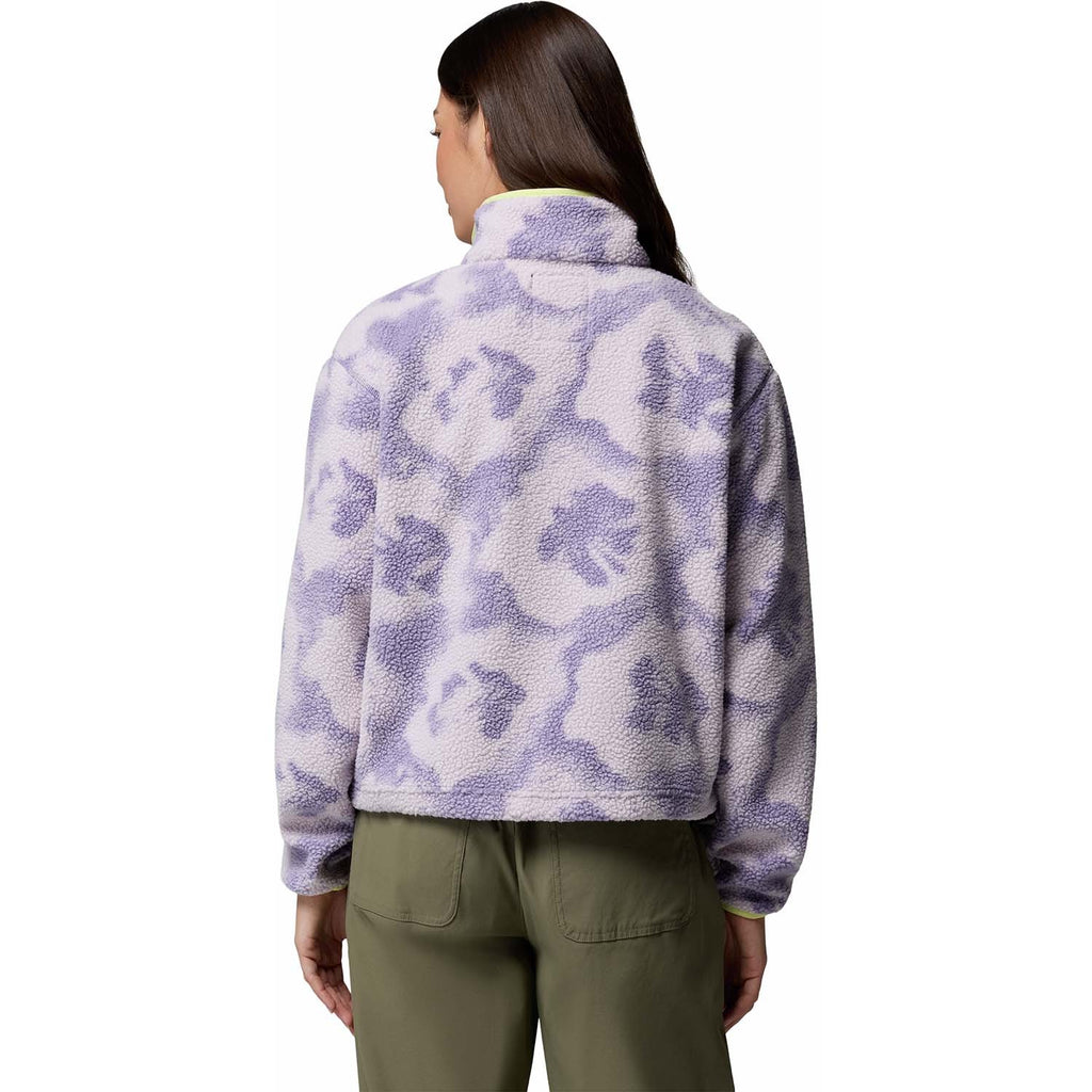 helvetia printed cropped half snap vest