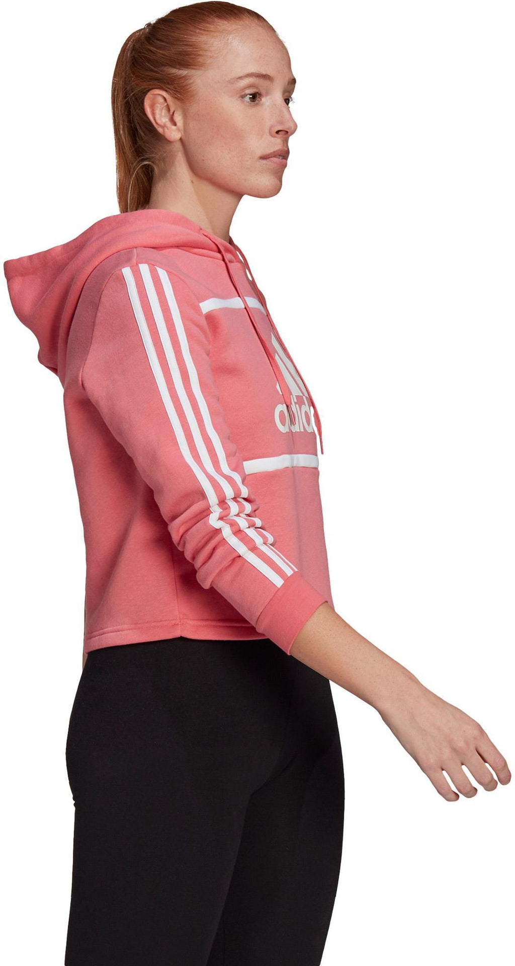 Essentials Logo Colorblock Fleece Cropped Hoodie