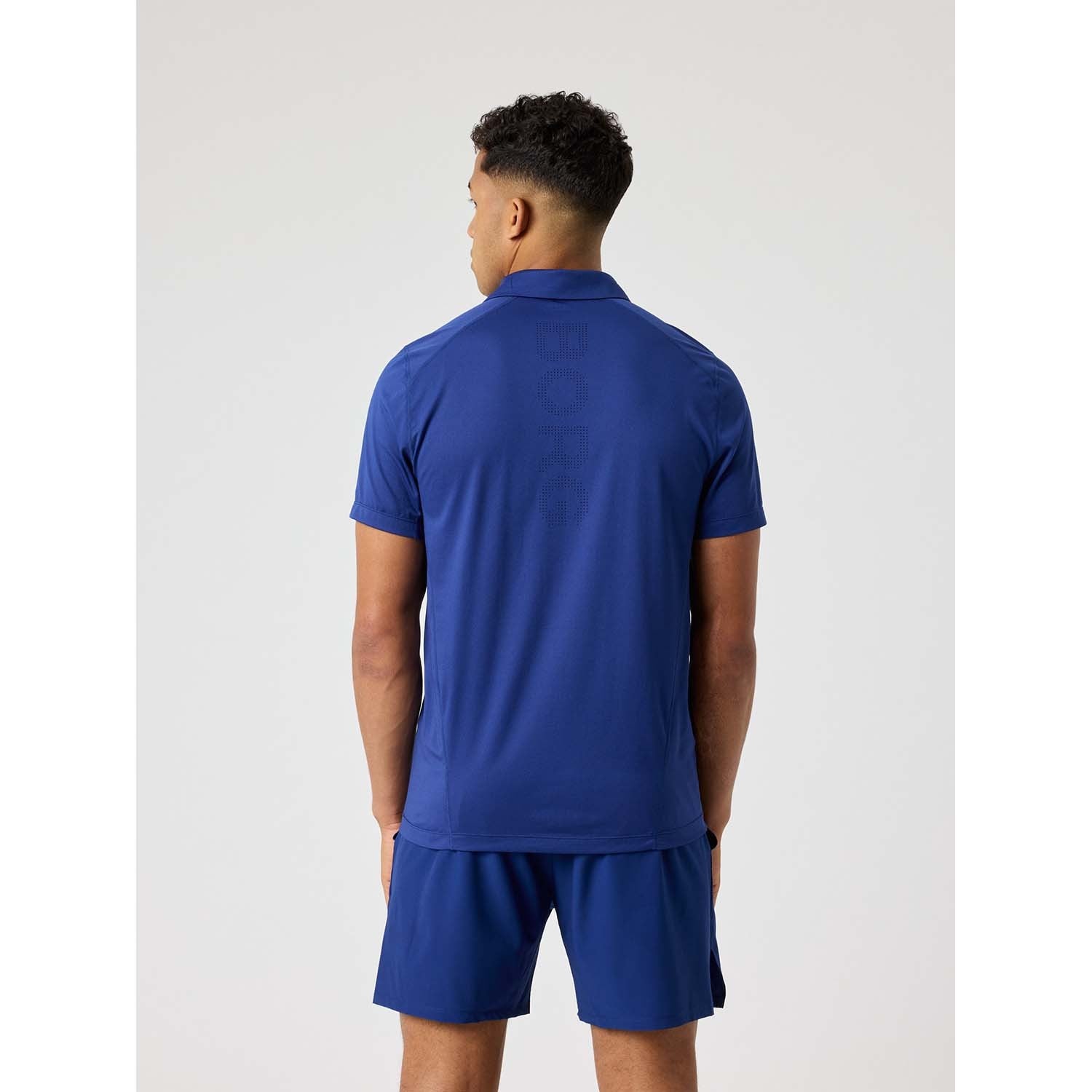 ace mesh panel polo shirt
