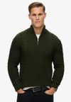 Vintage Jacob Cable Knit Half Zip Jumper