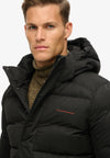 Hooded Microfibre Sports Puffer Jacket