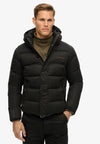 Hooded Microfibre Sports Puffer Jacket