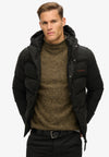 Hooded Microfibre Sports Puffer Jacket