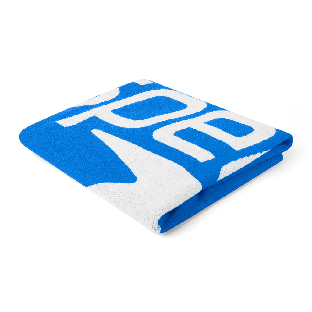 LOGO TOWEL AU BLUE/WHITE