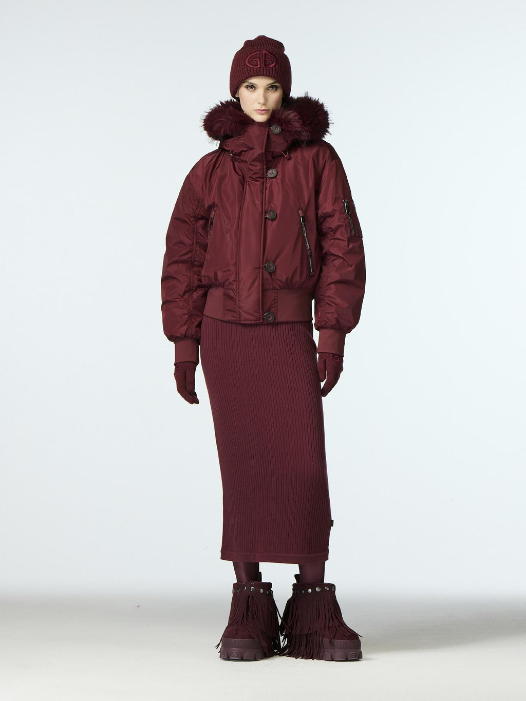 JEANNE ski jacket FAUX BORDER