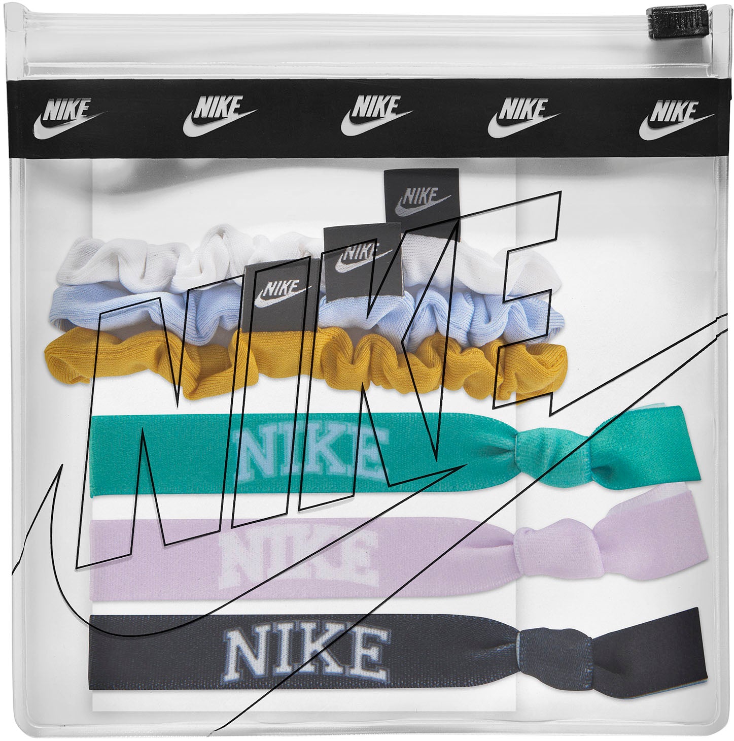 Mixed Hairbands 6 Pk With Pouch