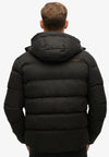 Hooded Microfibre Sports Puffer Jacket