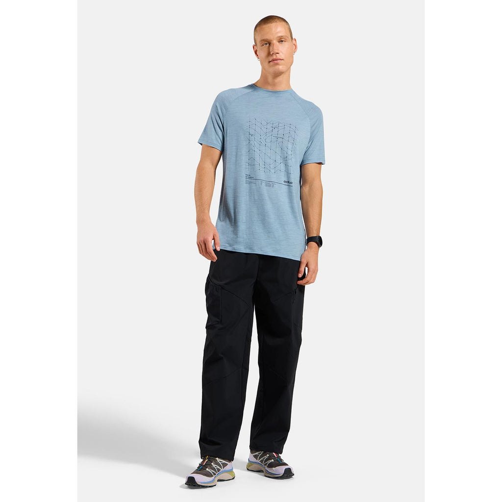 Outdoor shirt Crew Neck Short sleeve Merino Tencel Hyper Map
