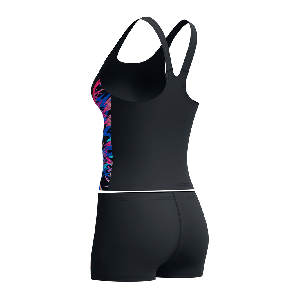 HYPERBOOM SPLICE TANKINI SET BLK/PNK