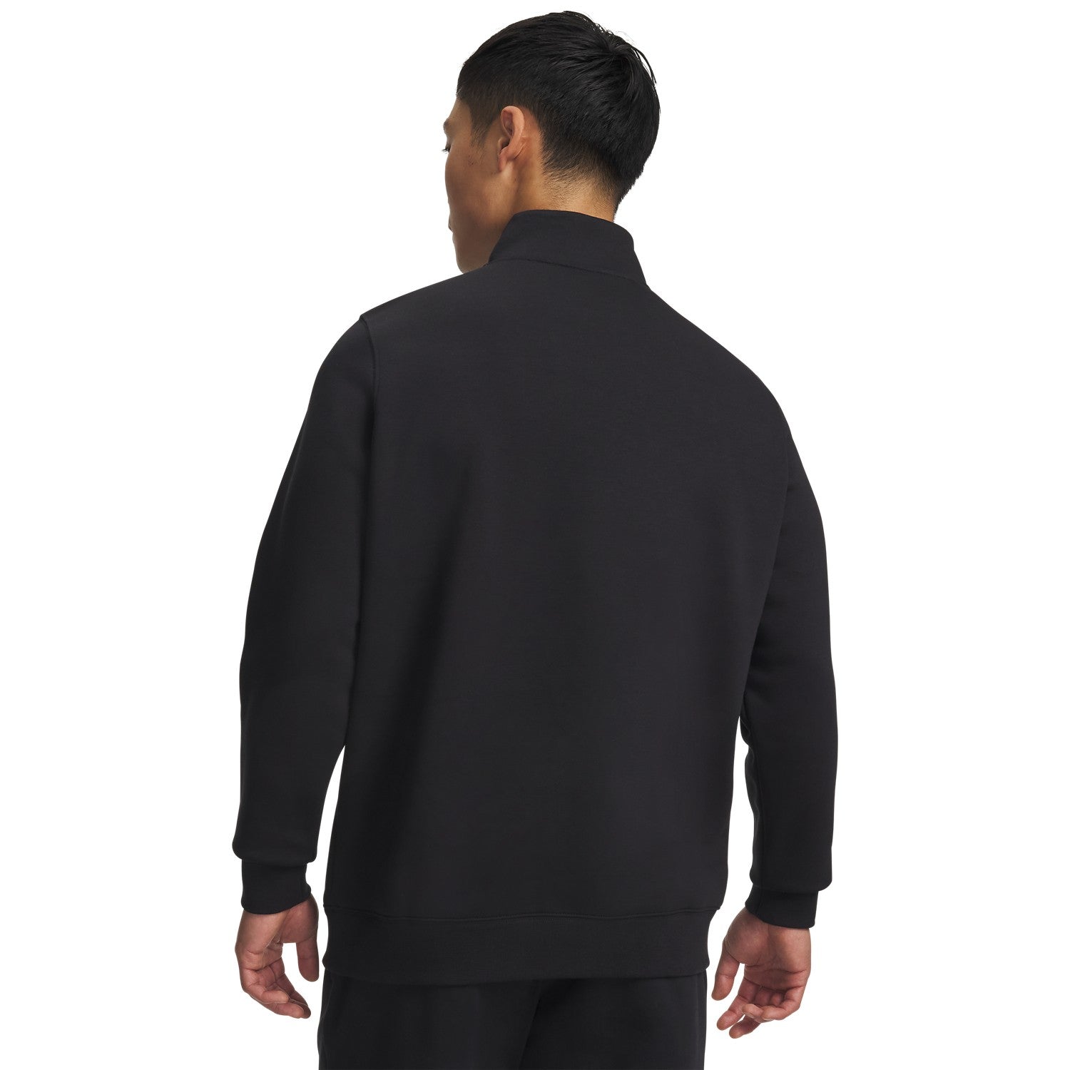 ua icon fleece 1/4 zip-blk