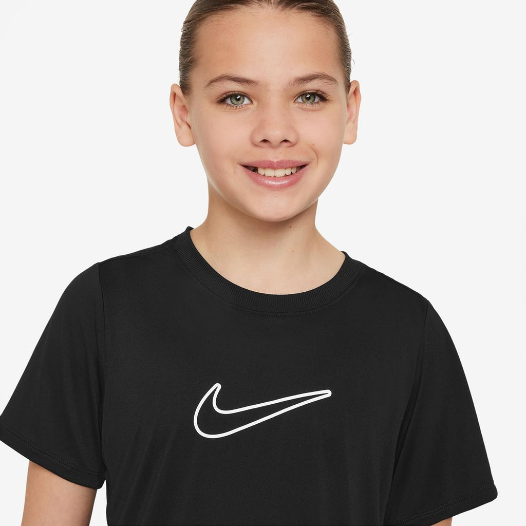 one girls' dri-fit short-sleev