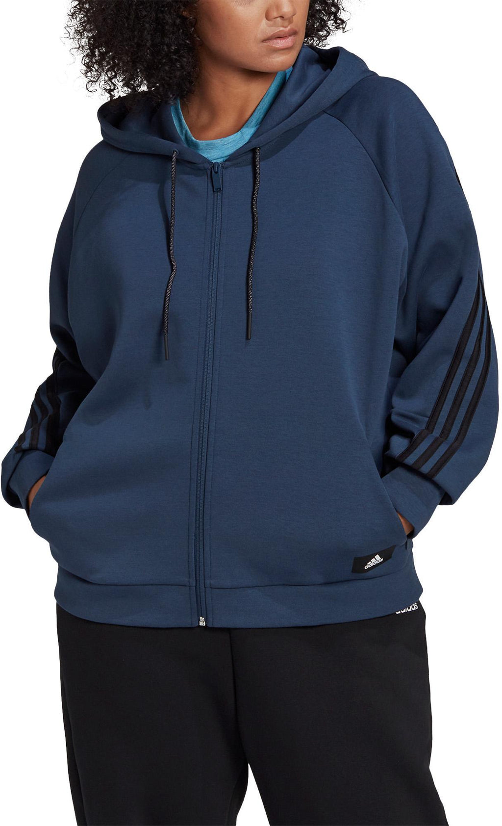 Sportswear Wrapped 3-Stripes Ritshoodie (Grote Maat)