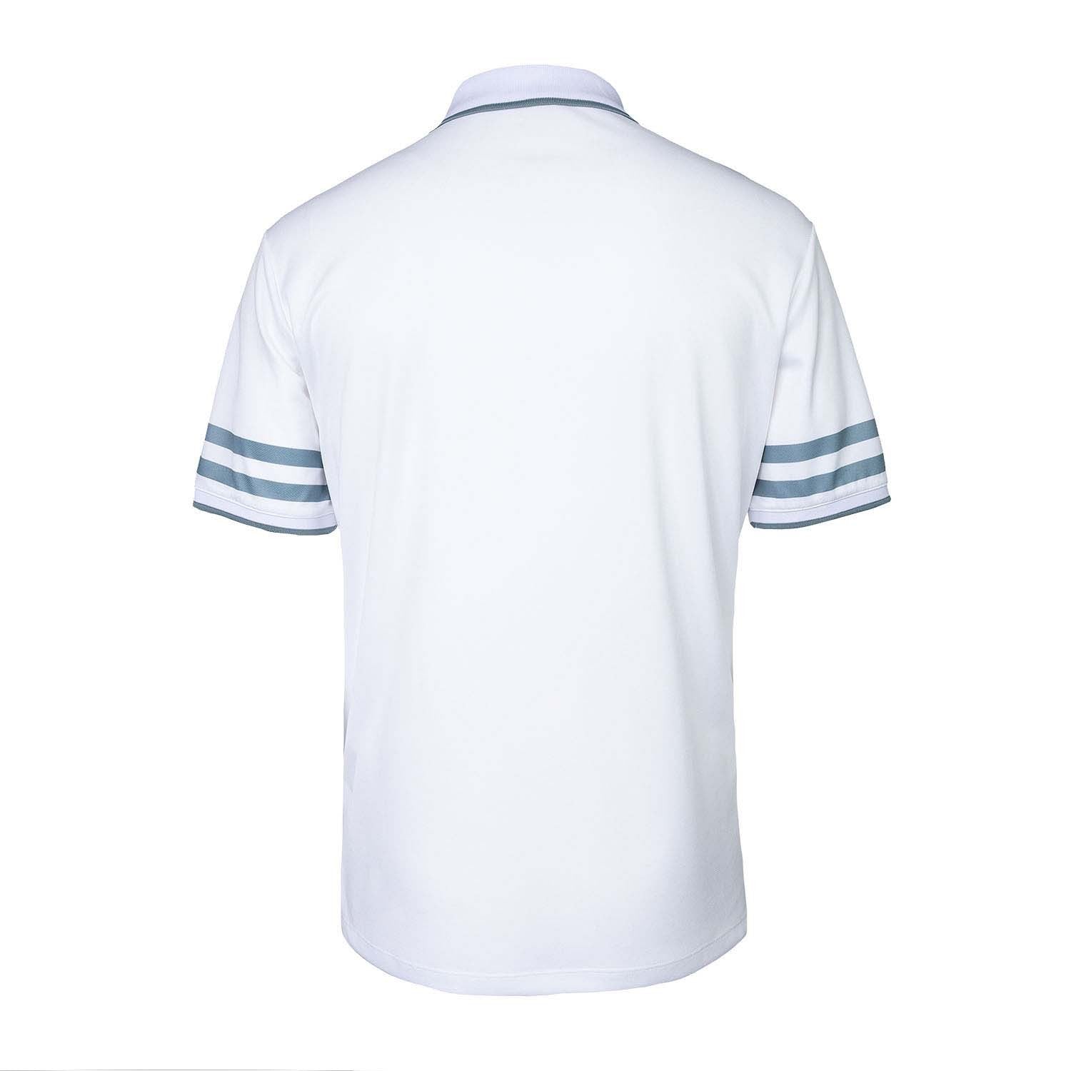 men printed stripe polo