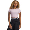 Ua Rival Rib Baby Tee-pnk