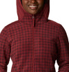 winter pass print fleece full zip